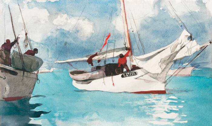 Fishing-Boats,-Key-West-(1903)-by-Winslow-Homer