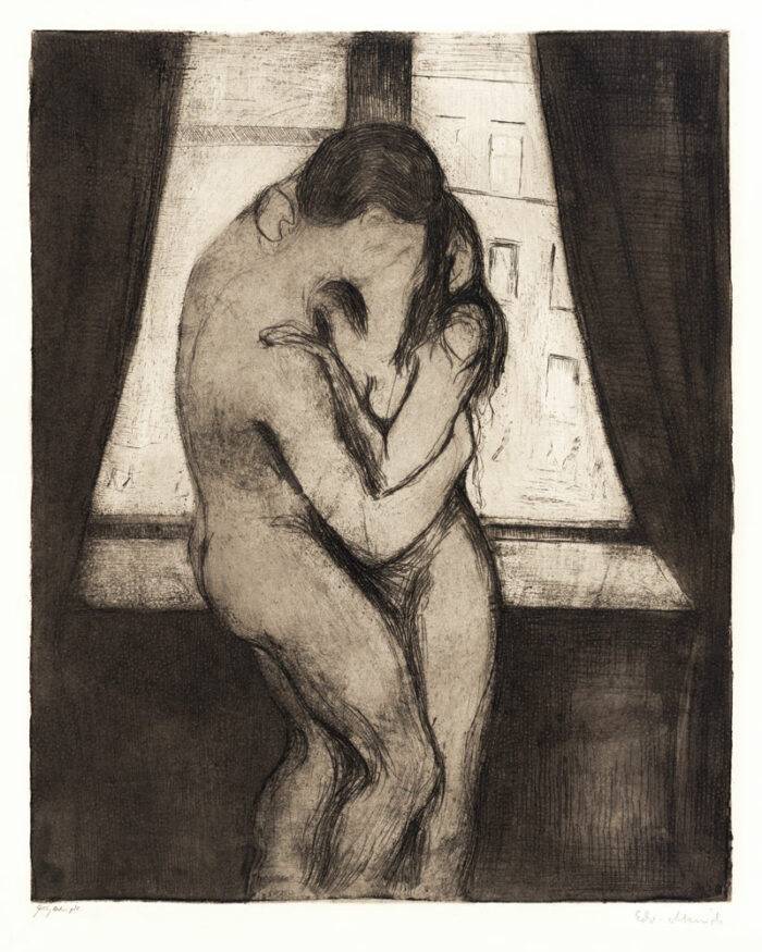 The Kiss av Edvard Munch