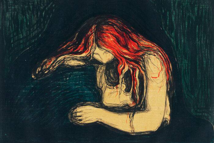 The Vampire II av Edvard Munch
